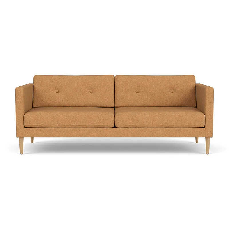 L42 Firhøj - 2,5 pers. sofa - Eg - Orange-Melange van FDB Møbler – productfoto
