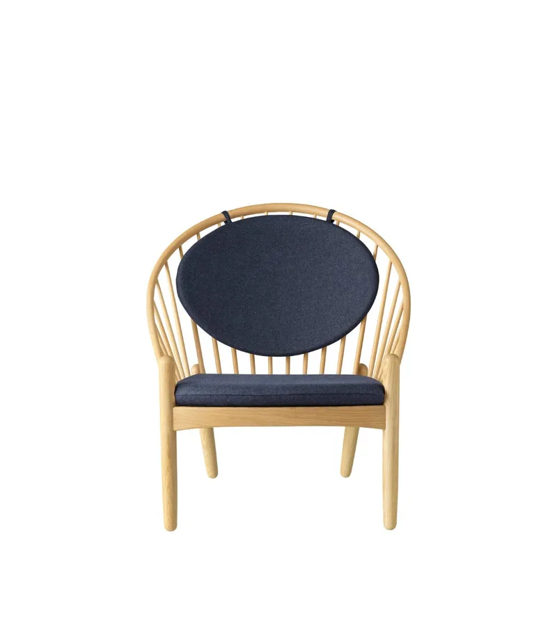 J166 Jørna - Stol - Eg - Dark Blue de FDB Møbler – photo du produit