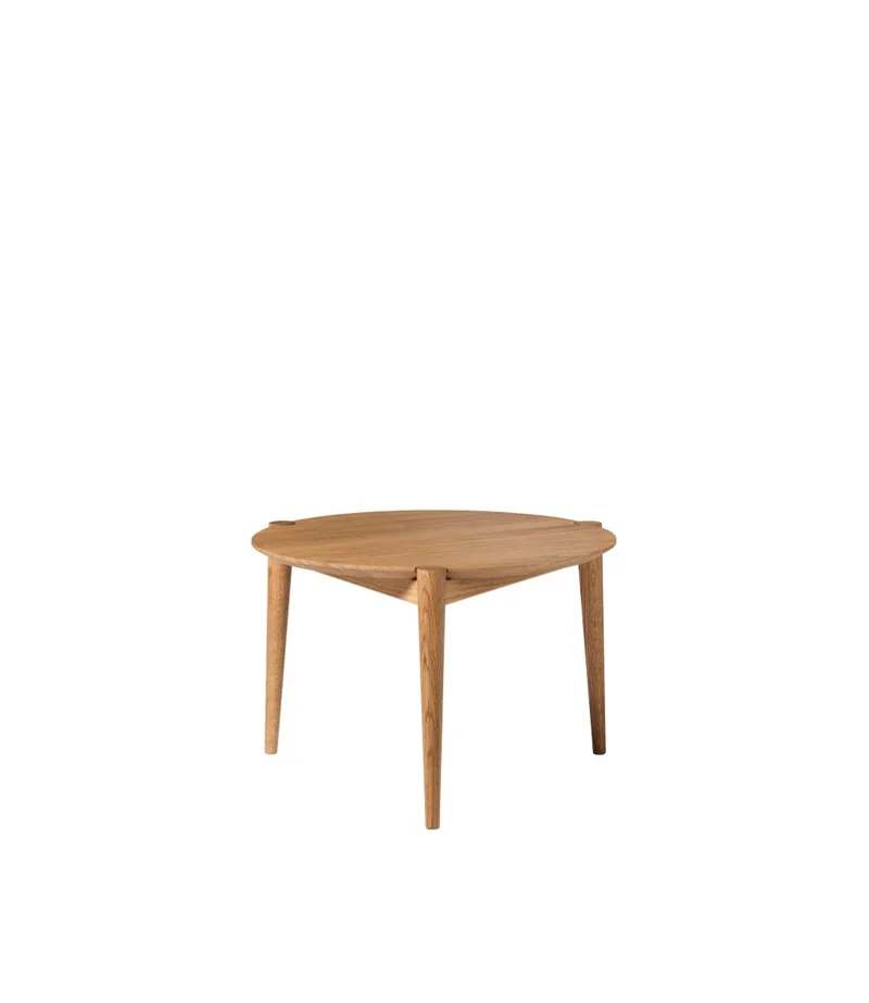 D102 Søs - Sofabord - Eg - Olieret - Ø55 van FDB Møbler – productfoto