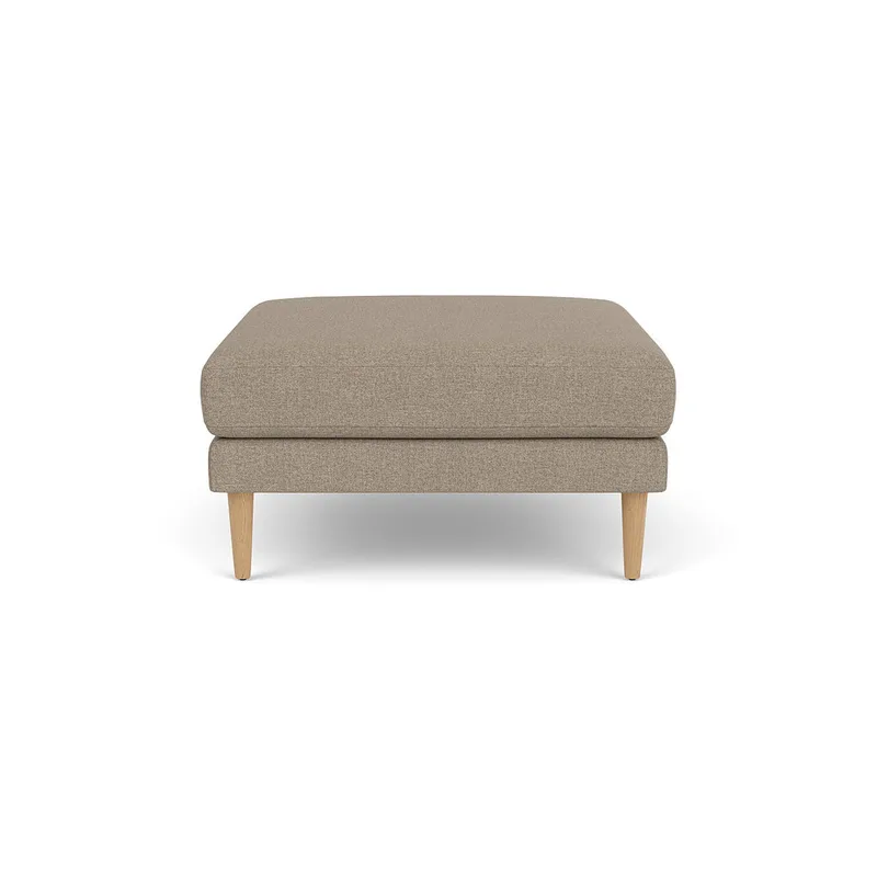 L42 Firhøj - Puf - Eg - Light Grey (02) van FDB Møbler – productfoto