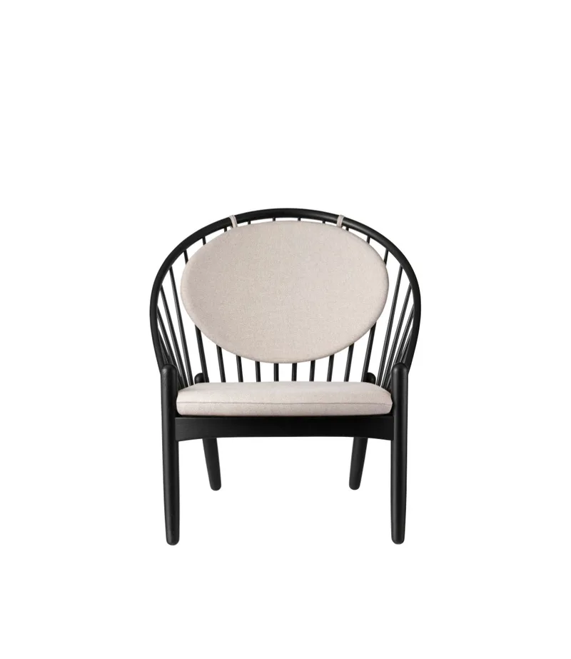 J166 Jørna - Stol - Jet Black - Beige (61) by FDB Møbler – product photo