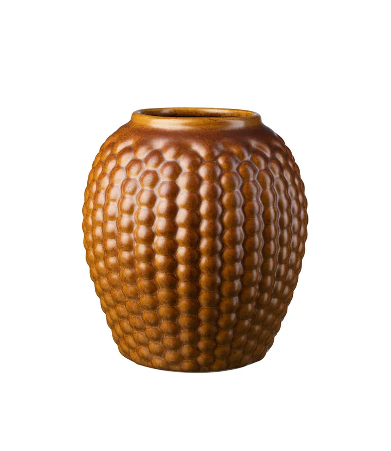 S7 Lupin - Vase - Golden Brown - 22 cm von FDB Møbler – Produktfoto
