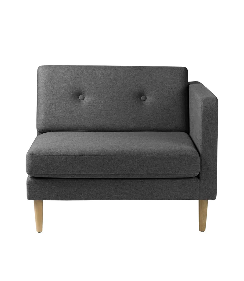 L42 Firhøj - Højre modul 90 - Eg - Dark Grey by FDB Møbler – product photo