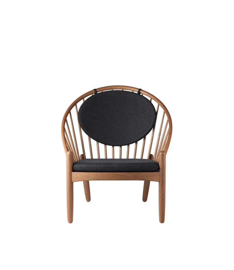 J166 Jørna - Stol - Røget eg - Dark Grey van FDB Møbler – productfoto