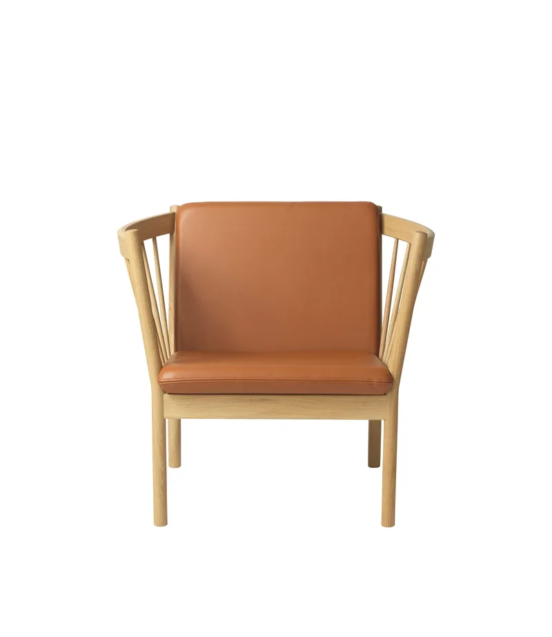 J146 - Lænestol - Eg - Cognac læder van FDB Møbler – productfoto
