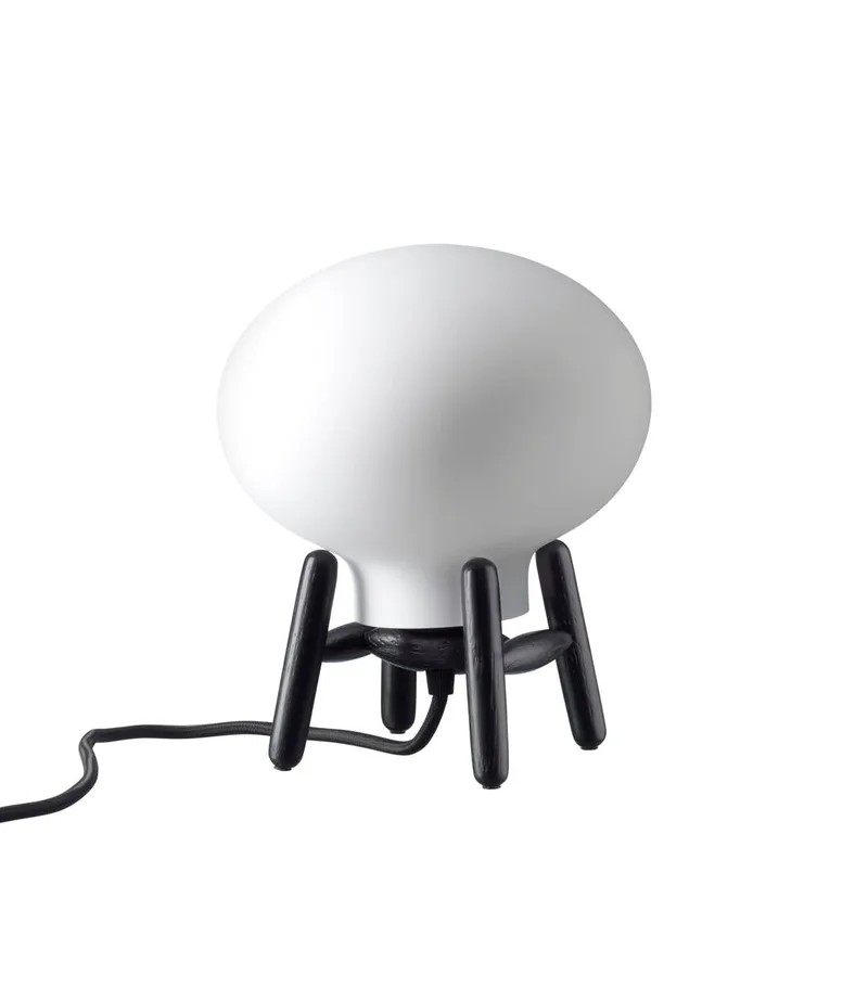 U6 Hiti Mini - Bordlampe - Sort - Opalt glas van FDB Møbler – productfoto