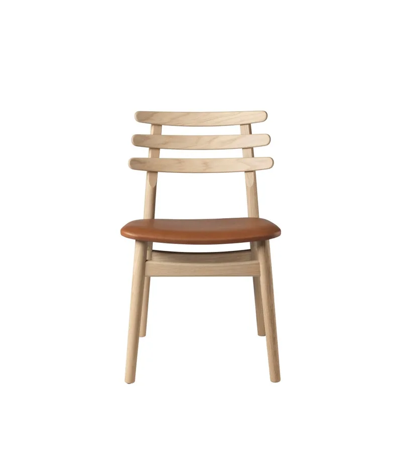 J48 - Stol - Eg - Cognac læder by FDB Møbler – product photo