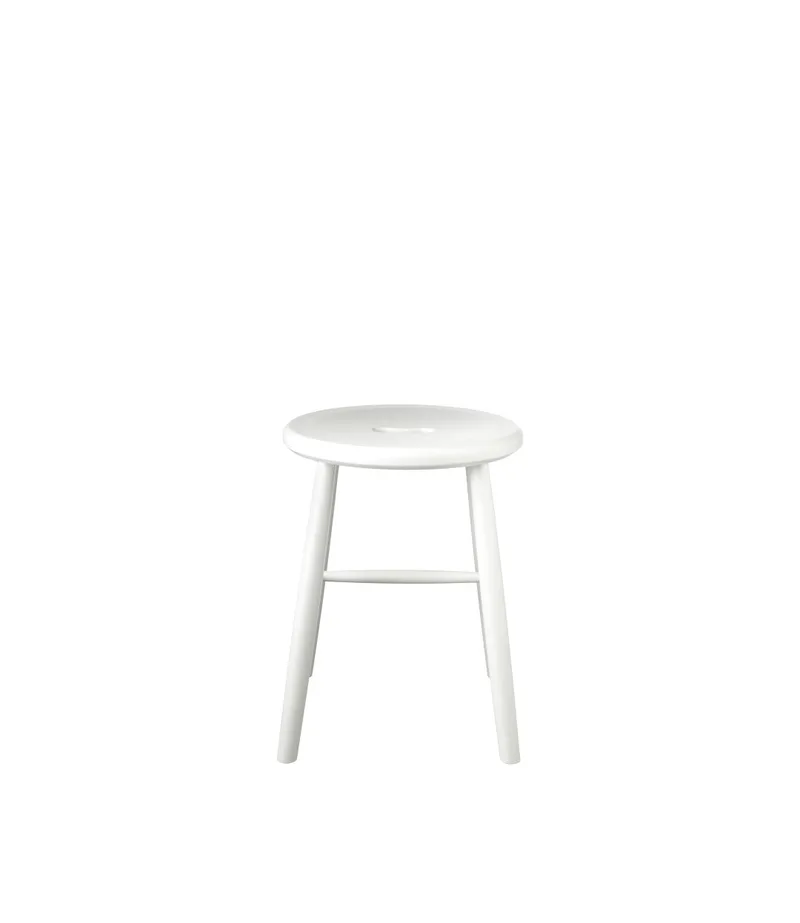 J27 - Skammel - Bøg - Pure White by FDB Møbler – product photo
