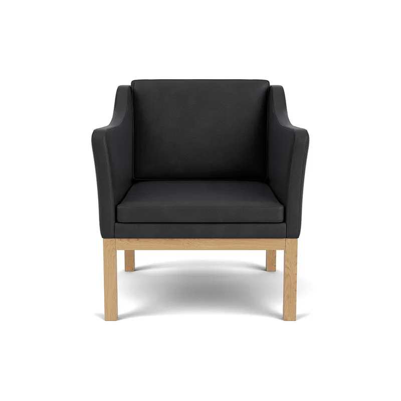 L46 - MK155 - Lænestol - Black læder de FDB Møbler – photo du produit