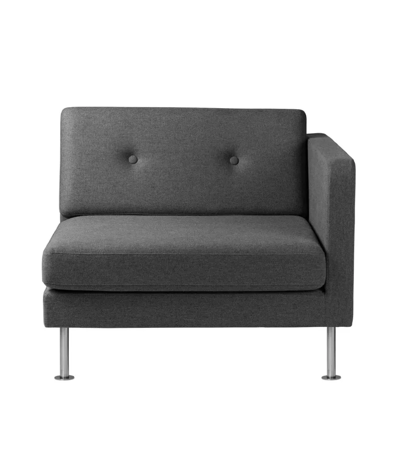 L42 Firhøj - Højre modul 90 - Stål - Dark Grey by FDB Møbler – product photo