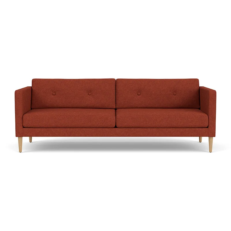 L42 Firhøj - 3 pers. sofa - Eg - Burnt Orange (45) van FDB Møbler – productfoto