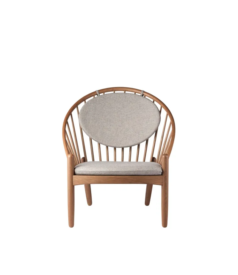J166 Jørna - Stol - Røget eg - Light Grey by FDB Møbler – product photo