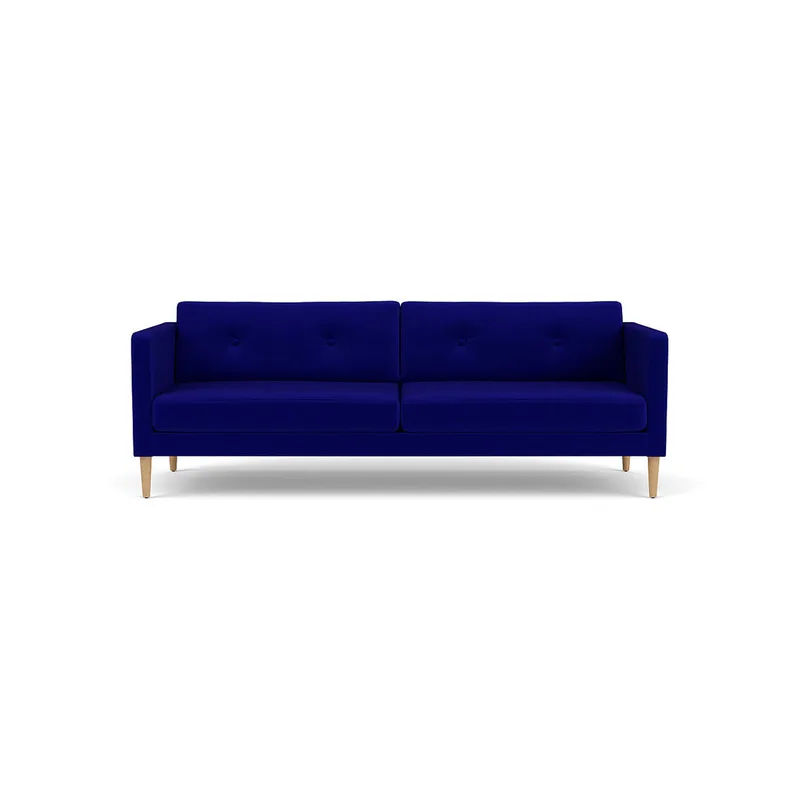 L42 Firhøj - 3 pers. sofa - Eg - Blue (43) van FDB Møbler – productfoto