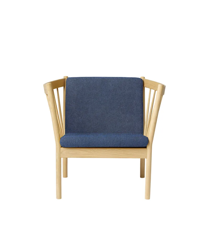J146 - Lænestol - Eg - Dark Blue (36) de FDB Møbler – photo du produit