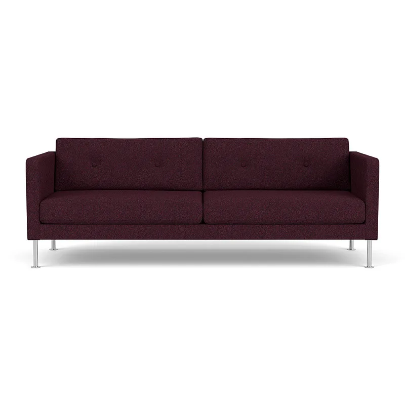 L42 Firhøj - 3 pers. sofa - Stål - Aubergine (40) by FDB Møbler – product photo