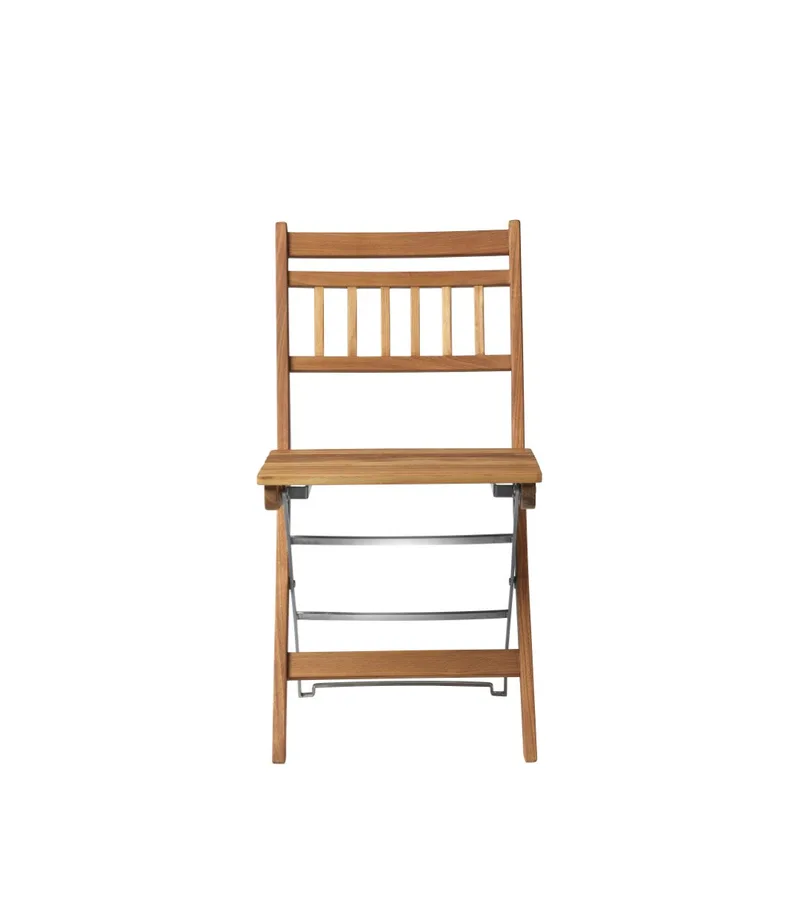 M23 Lilleø - Altanstol - Stål - Teak van FDB Møbler – productfoto