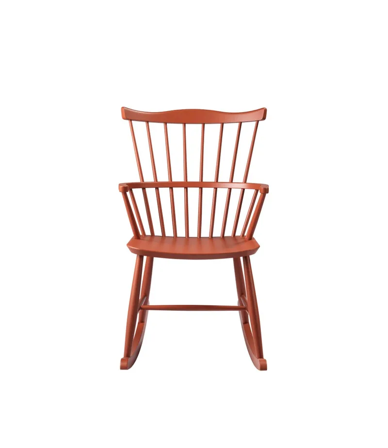 J52G - Gyngestol - Bøg - Brick Red van FDB Møbler – productfoto