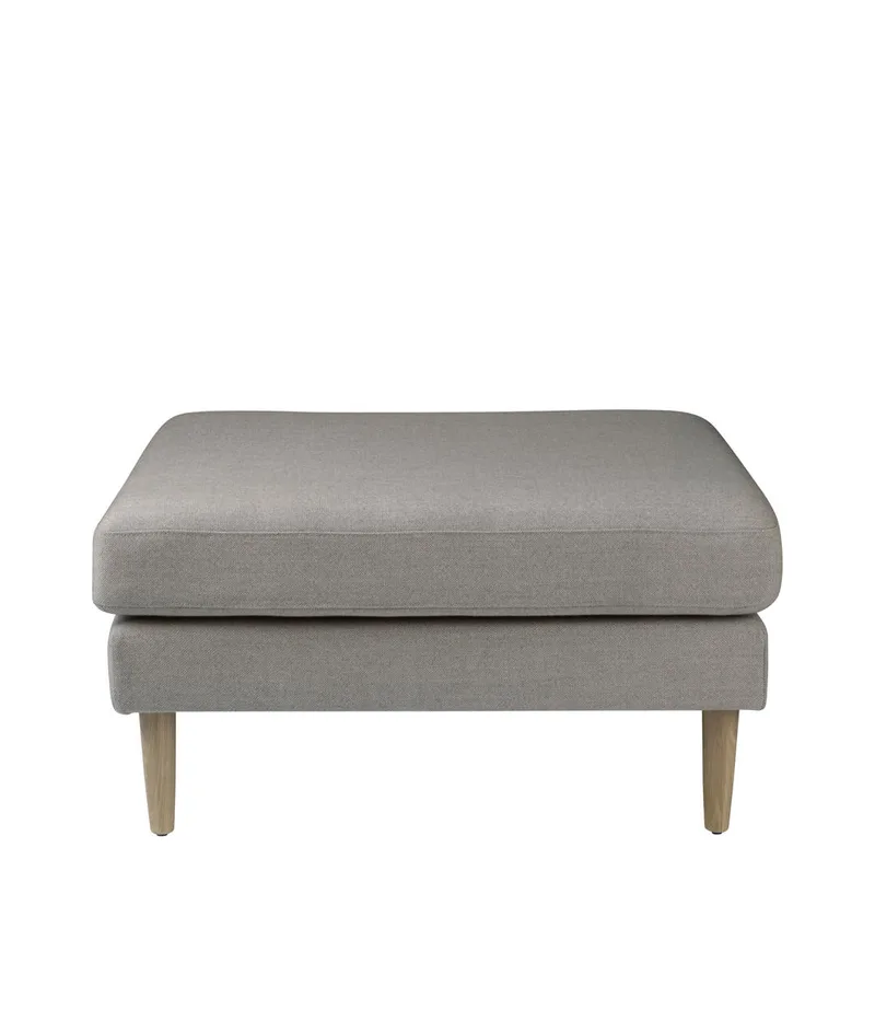 L42 Firhøj - Puf - Eg - Grey Beige van FDB Møbler – productfoto