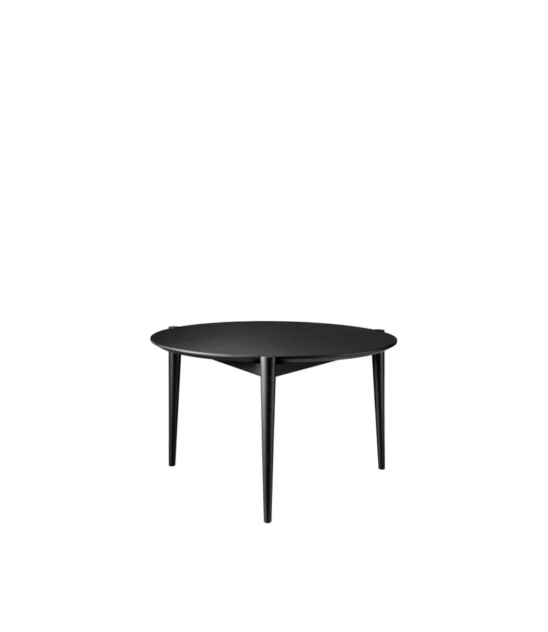 D102 Søs - Sofabord - Eg - Jet Black - Ø70 by FDB Møbler – product photo