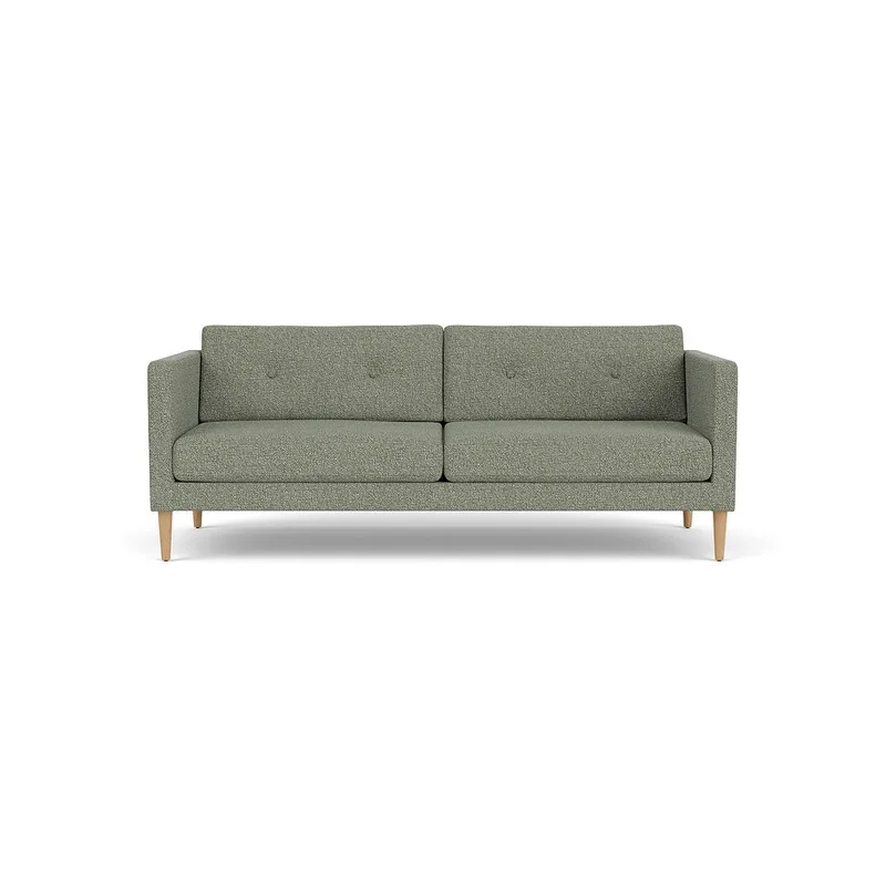 L42 Firhøj - 2,5 pers. sofa - Eg - Green-Melange van FDB Møbler – productfoto
