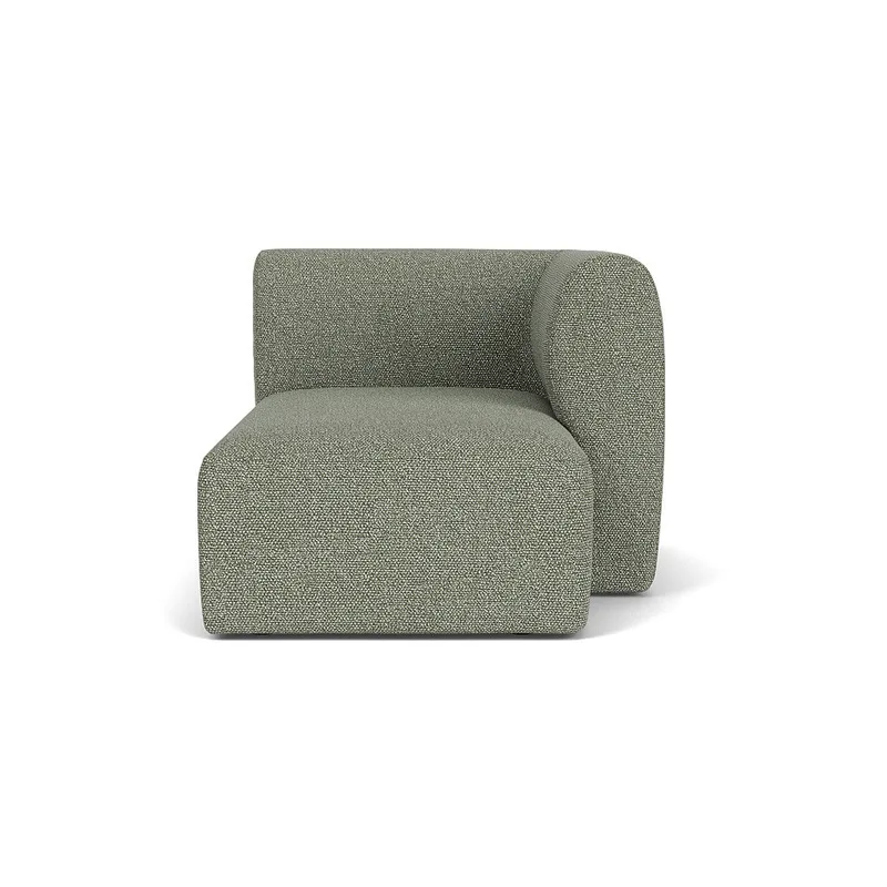 L47 Korinth - Højre chaiselong - Green-Melange van FDB Møbler – productfoto