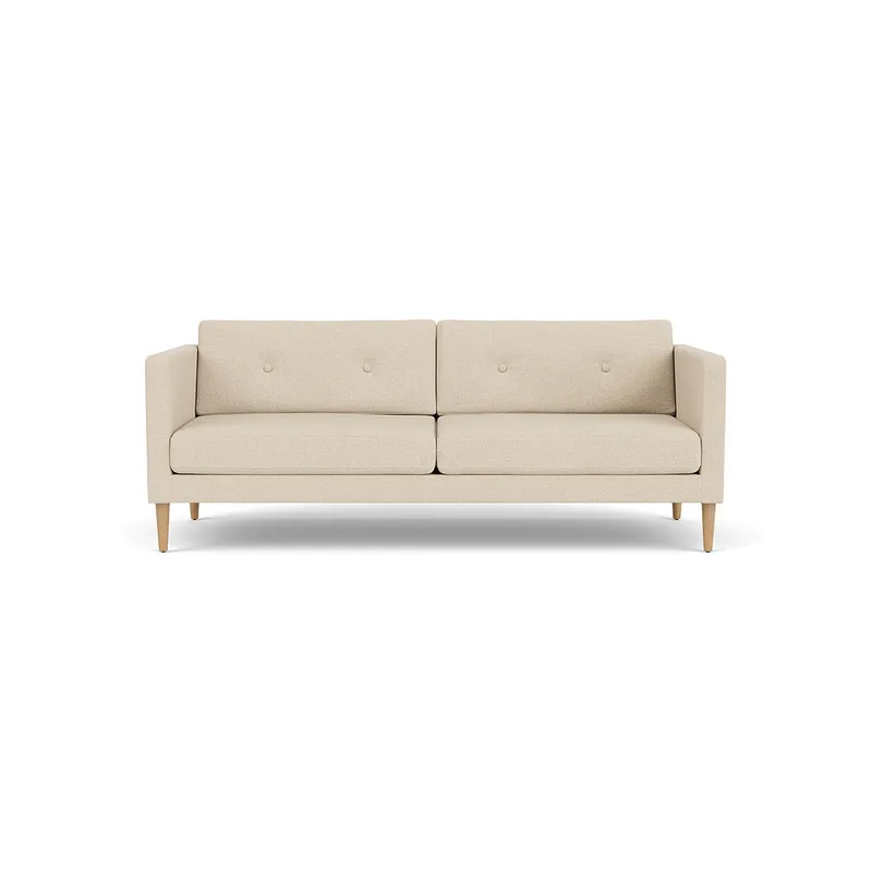 L42 Firhøj - 2,5 pers. sofa - Eg - Beige (90) von FDB Møbler – Produktfoto