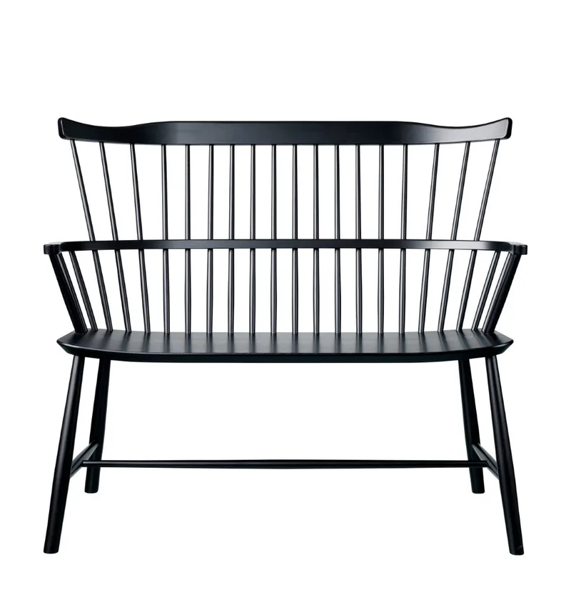 J52D - Bænk - Bøg - Jet Black by FDB Møbler – product photo