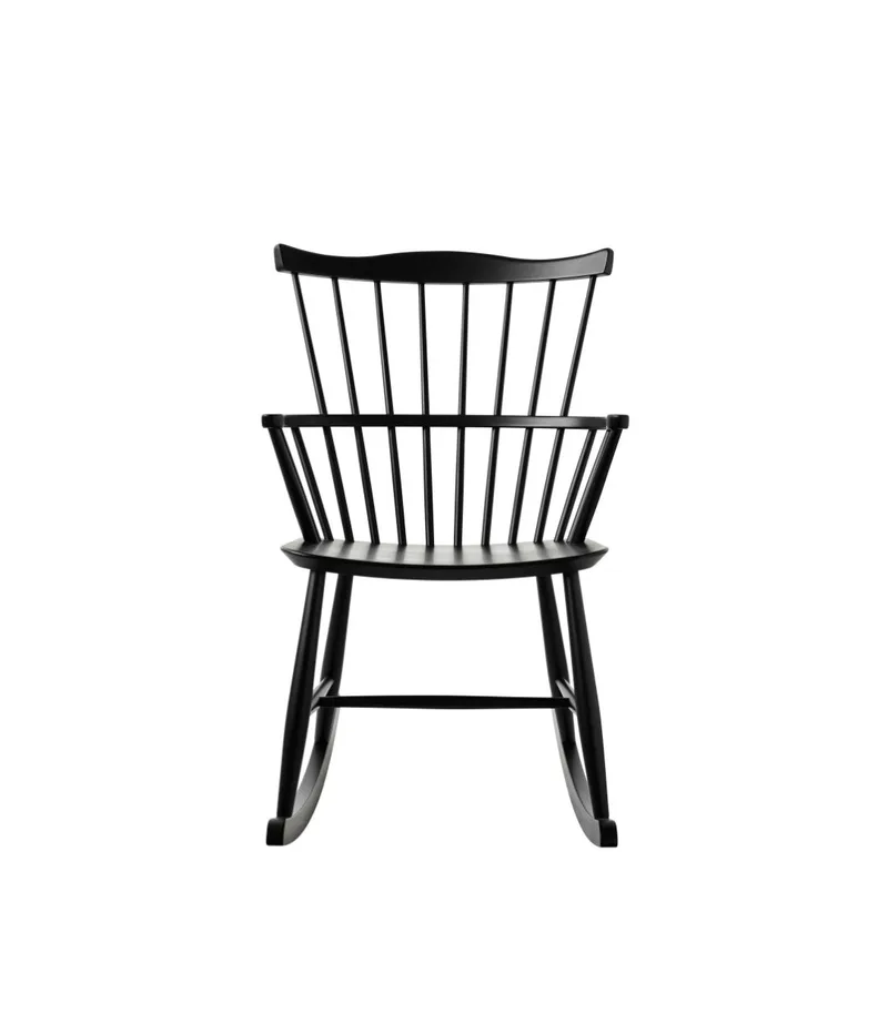 J52G - Gyngestol - Bøg - Jet Black van FDB Møbler – productfoto