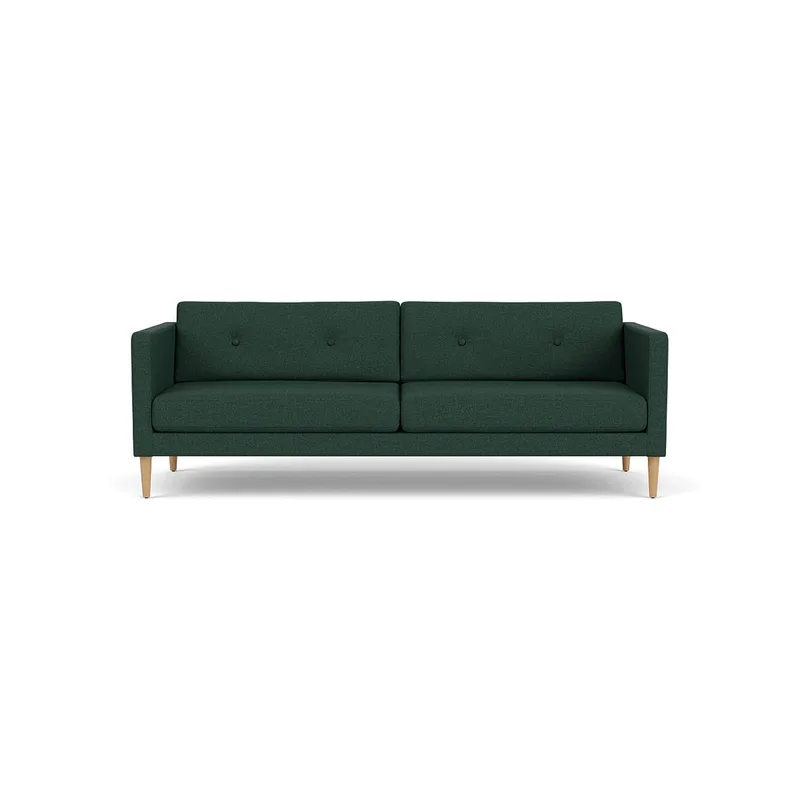L42 Firhøj - 3 pers. sofa - Eg - Green (32) by FDB Møbler – product photo