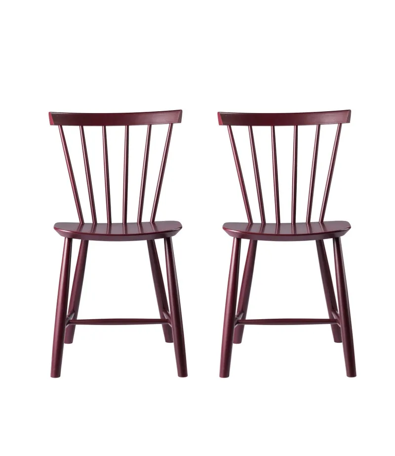J46 - Stol - 2 stk - Bøg - Black Red by FDB Møbler – product photo