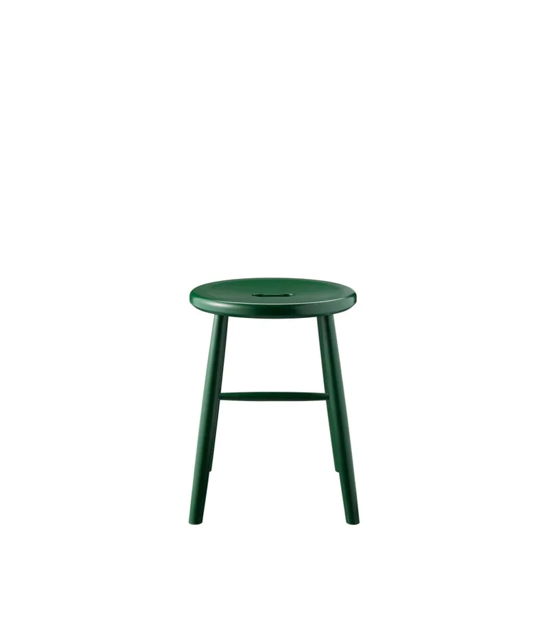 J27 - Skammel - Bøg - Emerald Green by FDB Møbler – product photo