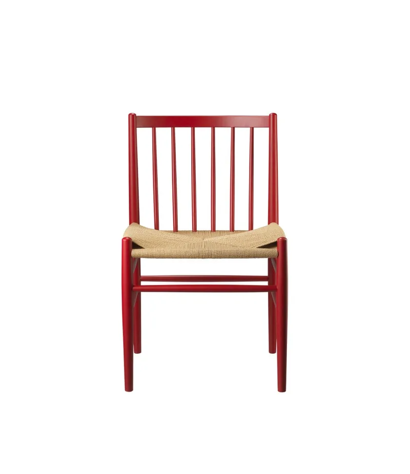 J80 - Stol - Bøg - Ruby Red van FDB Møbler – productfoto