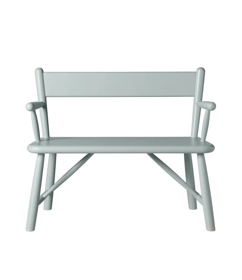P11 - Børnebænk - Bøg - Blue Grey van FDB Møbler – productfoto