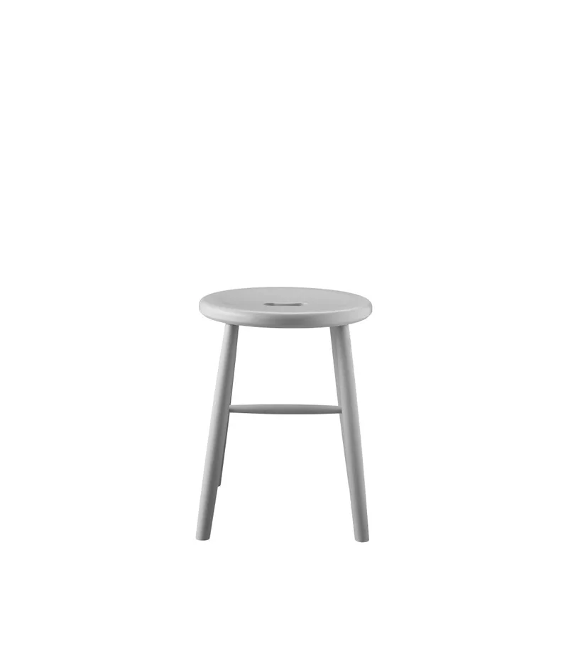 J27 - Skammel - Bøg - Pebble Grey van FDB Møbler – productfoto