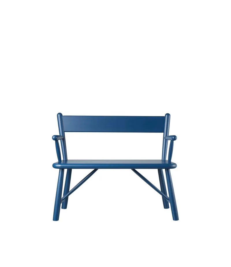 P11 - Børnebænk - Bøg - Blå by FDB Møbler – product photo