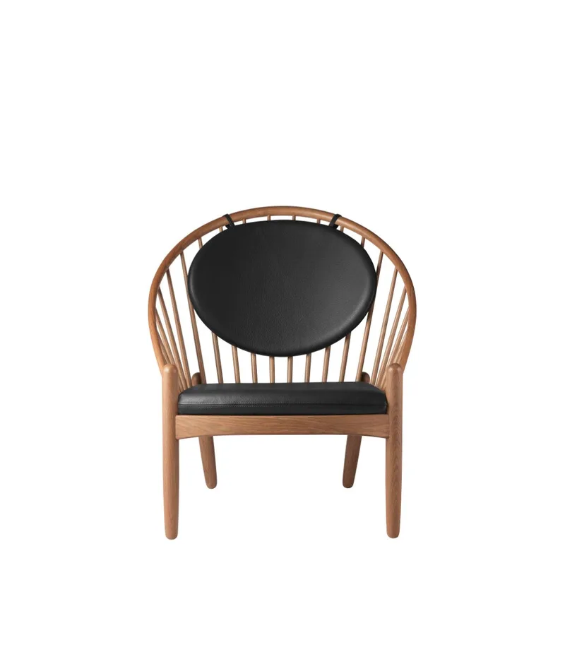 J166 Jørna - Stol - Røget eg - Sort læder by FDB Møbler – product photo