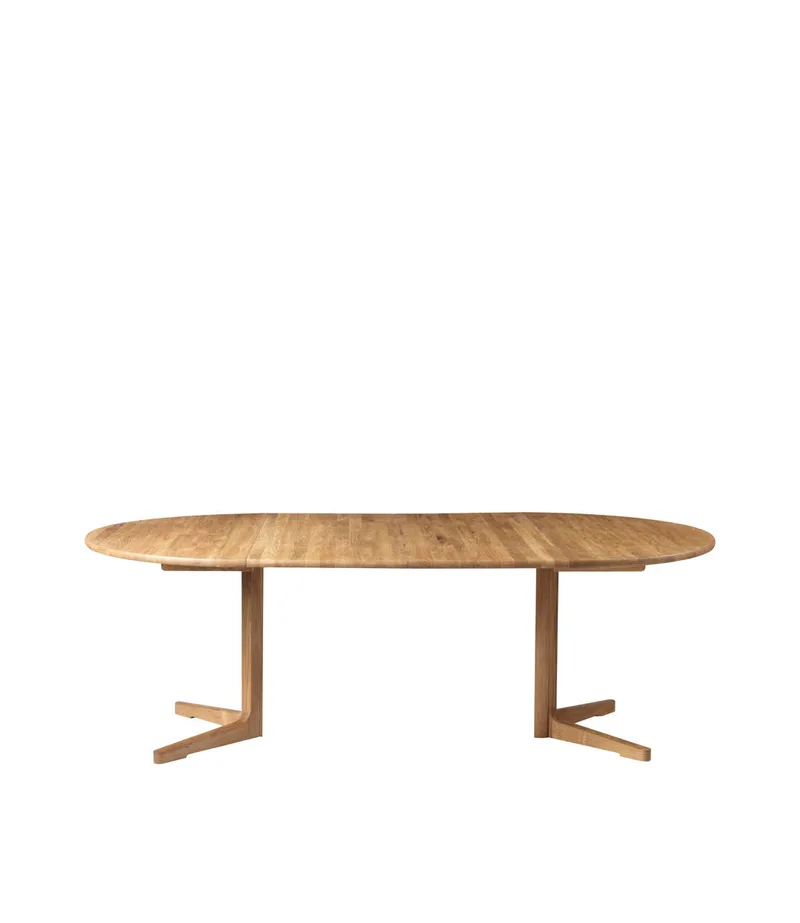C69E Ry - Spisebord m/2 tillægsplader - Eg van FDB Møbler – productfoto