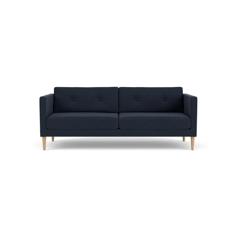 L42 Firhøj - 2,5 pers. sofa - Eg - Dark Blue (36) by FDB Møbler – product photo