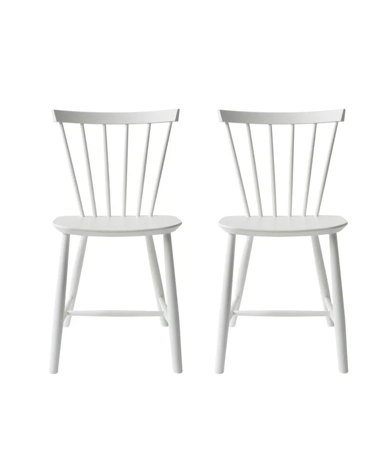 J46 - Stol - 2 stk - Bøg - Pure White by FDB Møbler – product photo