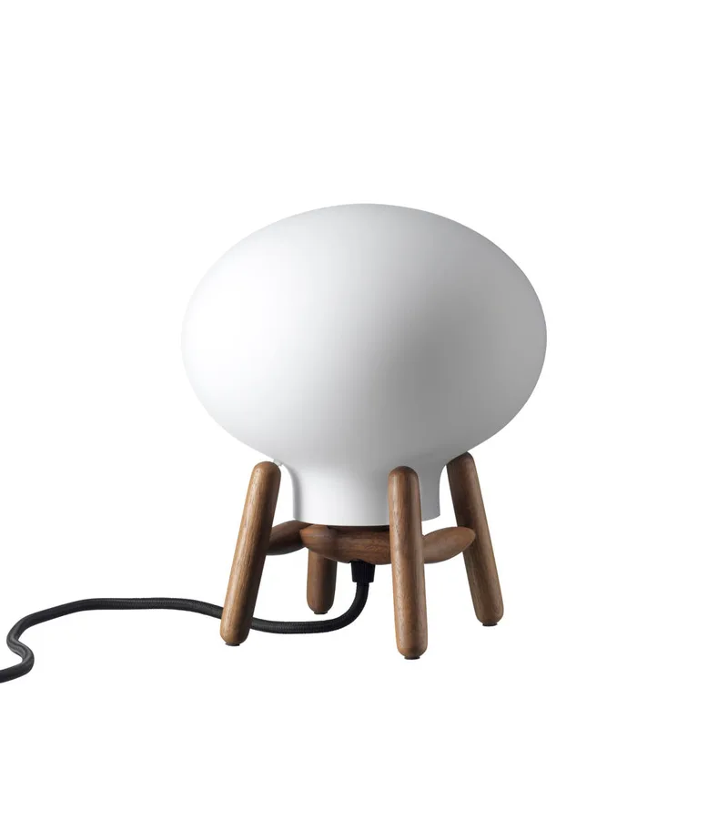 U6 Hiti Mini - Bordlampe - Valnød - Opalt glas by FDB Møbler – product photo