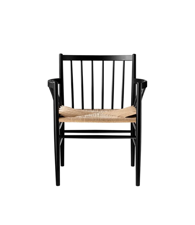 J81 - Stol - Bøg - Jet Black de FDB Møbler – photo du produit
