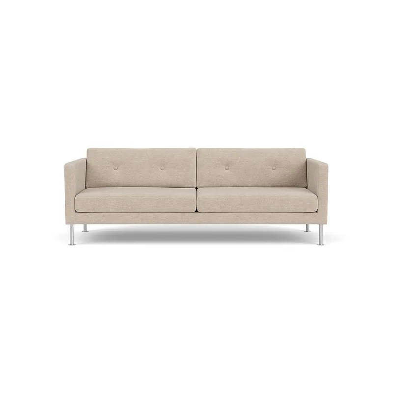 L42 Firhøj - 3 pers. sofa - Stål - Beige (213) by FDB Møbler – product photo