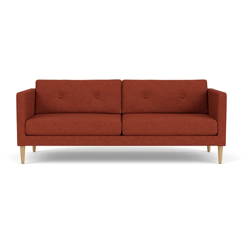L42 Firhøj - 2,5 pers. sofa - Eg - Burnt Orange by FDB Møbler – product photo