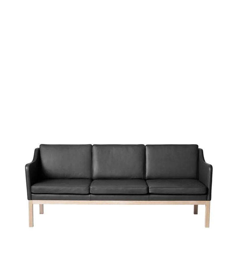 L43 MK46 - 3 pers. sofa - Black læder by FDB Møbler – product photo