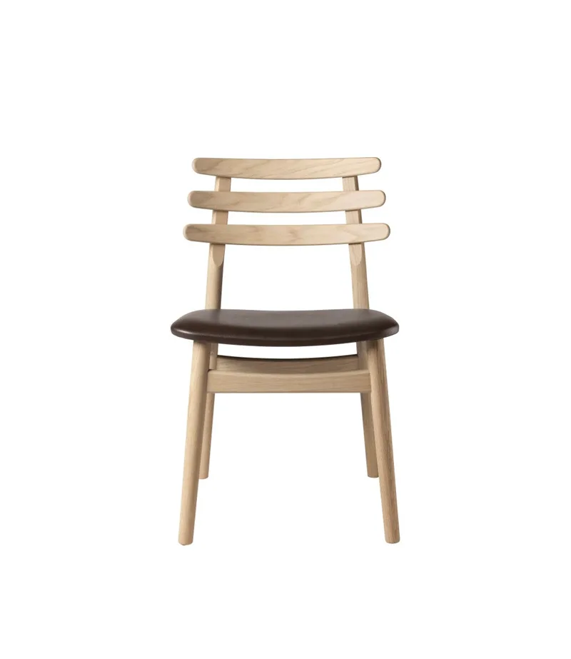 J48 - Stol - Eg - Mocca læder by FDB Møbler – product photo