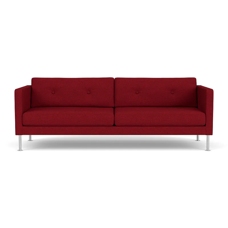 L42 Firhøj - 3 pers. sofa - Stål - Wine Red (14) by FDB Møbler – product photo