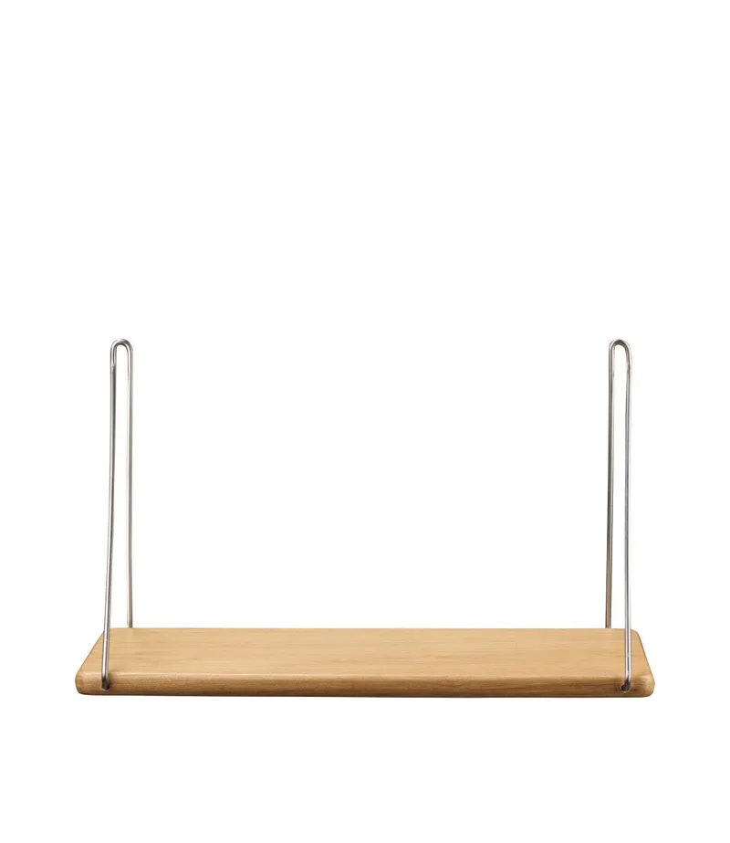 B145 - Hylde m/beslag - Eg - Stål - 22 x 45 van FDB Møbler – productfoto