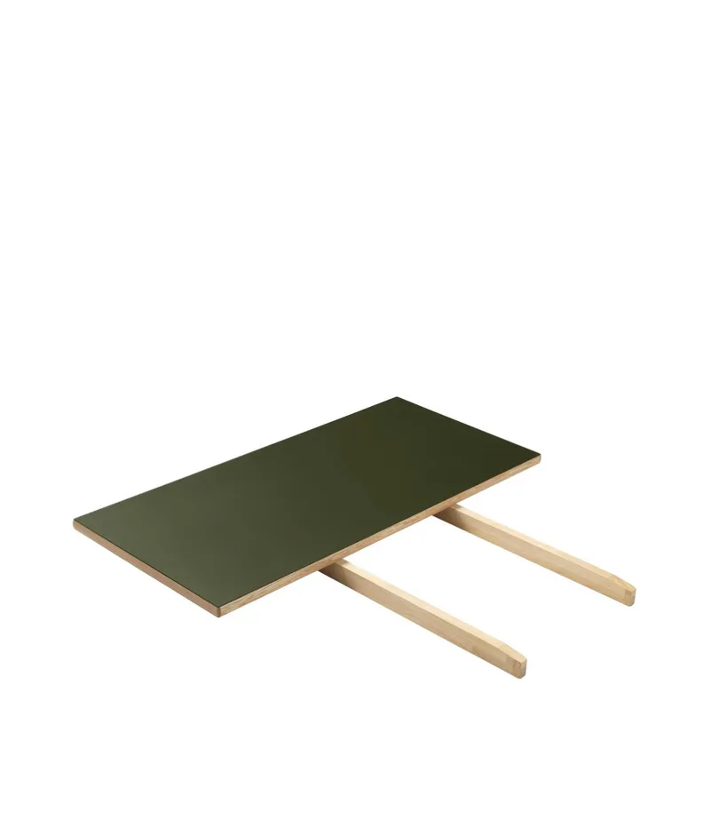 C35 - Stor tillægsplade - Eg - Linoleum - Olive by FDB Møbler – product photo