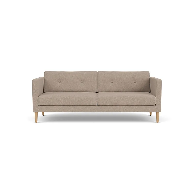 L42 Firhøj - 2,5 pers. sofa - Eg - Beige (61) von FDB Møbler – Produktfoto