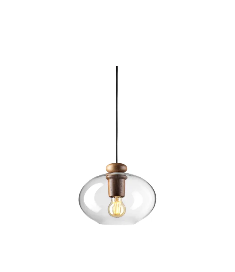 U2 Hiti - Pendel - Valnød - Klart glas by FDB Møbler – product photo